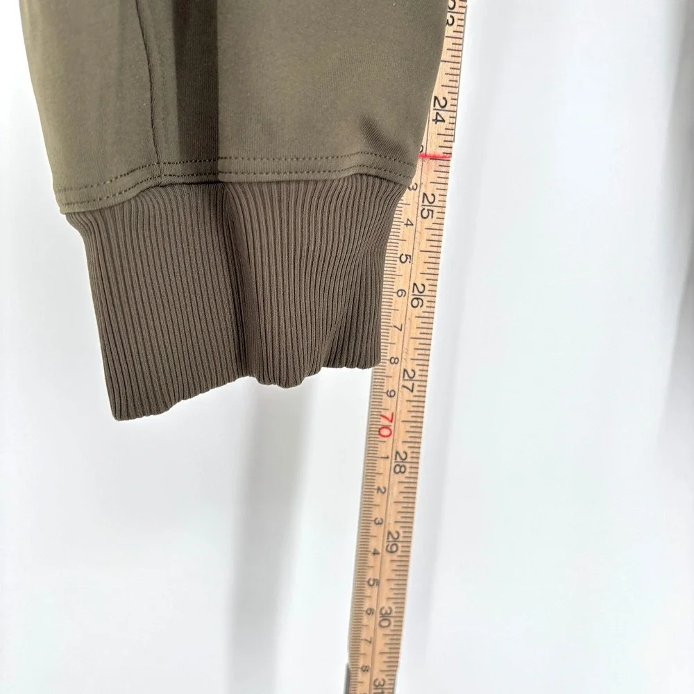 Lululemon‎ On The Fly Jogger 7/8 Mid Rise Olive Green Stretch Drawstring Size 6